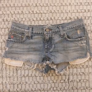 Blue Denim Short Shorts By Abercrombie And Fitch